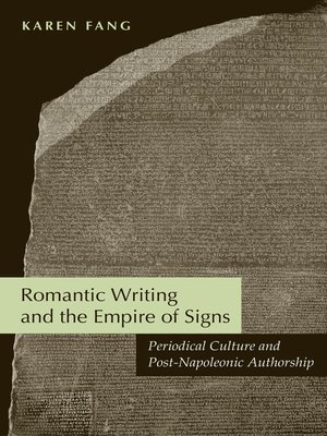 cover image of Romantic Writing and the Empire of Signs